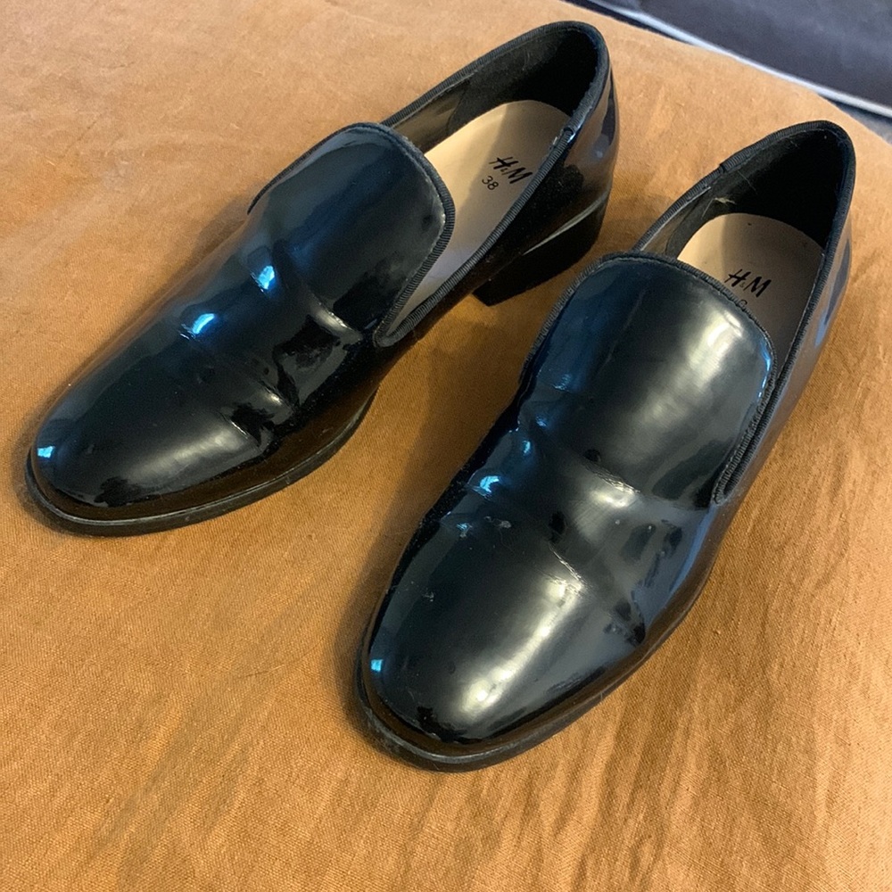 Patent leather loafers
